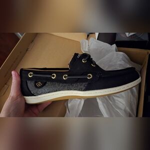 Sperry Womens Koifish Cheetah Black 9